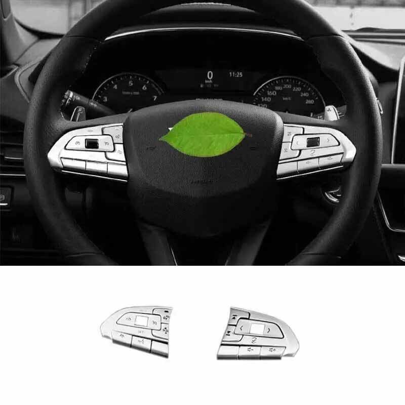 14PCS Trim 2020-2024 Steering Wheel Button Cover For Cadillac CT5 Matte Silver