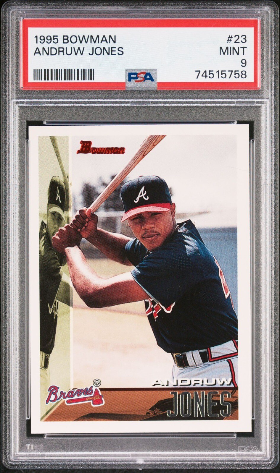 1995 BOWMAN ANDRUW JONES RC #23 PSA 9