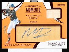 2020 Panini Immaculate Mauricio Dubon Debut Moments Patch Auto RC #24/49