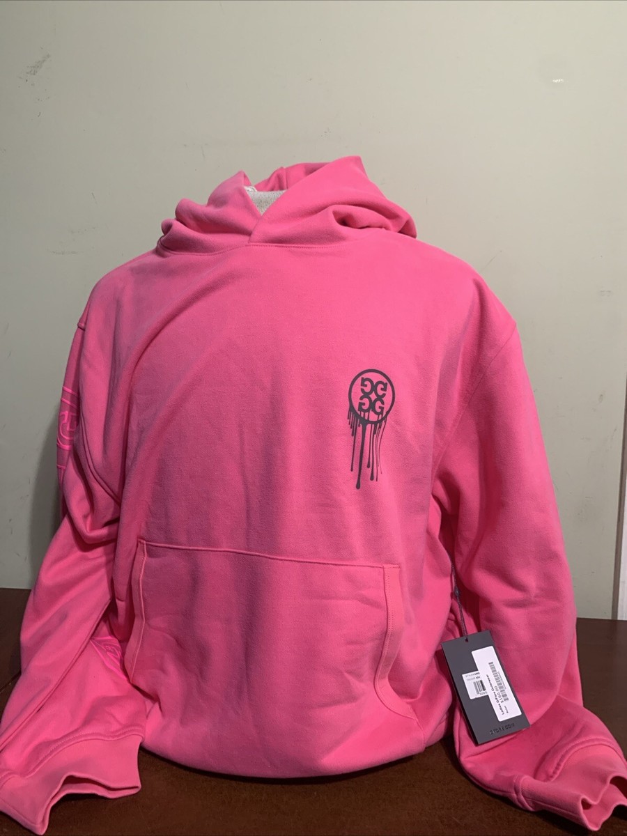 G/Fore Birdies Oversized mens Large Pink Sweatshirt Hoodie NE WNWT