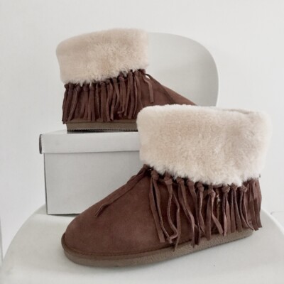 LOLA SPELETA INDIANER STIEFEL SISLEY CAMEL AUSTRALIA NO UGG BOOTS