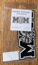 Paper Wizard  Cheer MOM Title 3D Layered Die Cuts Pom Pom Cheerleader Scrapbook