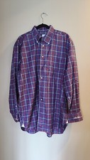 NWOT Peter Millar Sea Island Checkered Shirt Mens Sz. L Cotton Long Sleeve