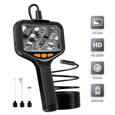 Single &Dual Industrial Endoscope Camera 4.3'' LCD Digital Handheld Borescope HD