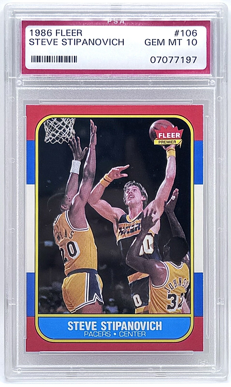 1986 Fleer #106 Steve Stipanovich PSA 10 GEM MINT