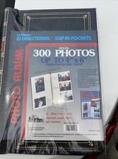 Photo Album NEW Drk Blue 1988 Bi-Directional Memo Pockets Holds 300 Photos 4 x 6