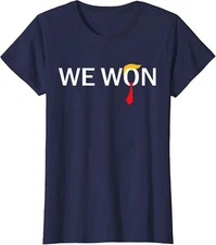 Trump We Won Wins Inauguration 47 US President 2025 Ladies' Crewneck T-Shirt