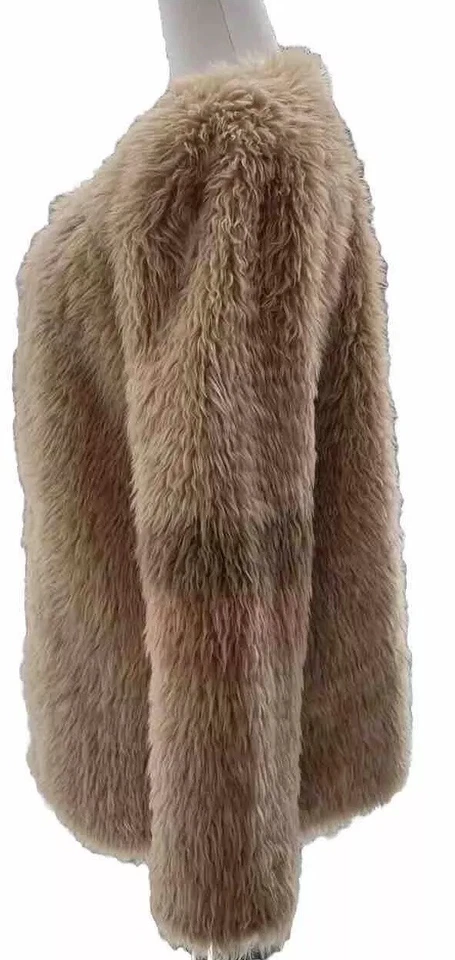 Chaqueta GB Gianni Bini Para Mujer Pequeña Piel Sintética Melocotón Ciudad Chic Mob Esposa Girlcore Foto 2 de 4