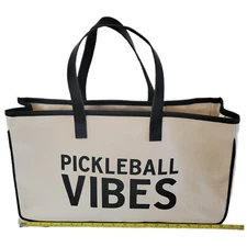 Santa Barbara Design Studio Heavy Canvas With Leather Straps Pickleball Tote
