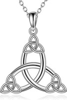 925 Sterling Silber Keltischer Knoten Herz Halskette AnhäNger Schmuck