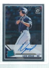 LUIS URIAS 2019 DONRUSS OPTIC RATED ROOKIE ON CARD AUTO RC