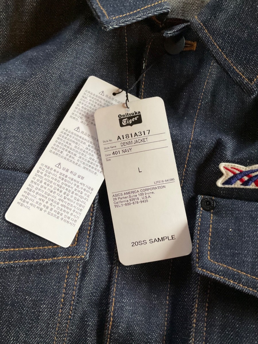 NEW Onitsuka Tiger (Sample) Men's Denim Jean Jacket - L | eBay