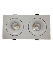 Twin LED Ceiling Downlights Recessed Spotlights Adjustable GU10 Tilt Light