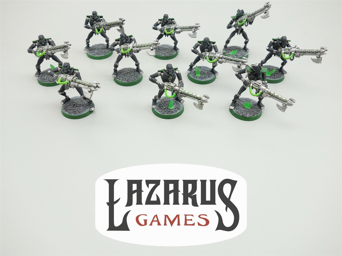 模型製作用品 Necron Warriors_old Warhammer 40k: Necron - Warriors x20 (Green) PLASTIC PAINTED