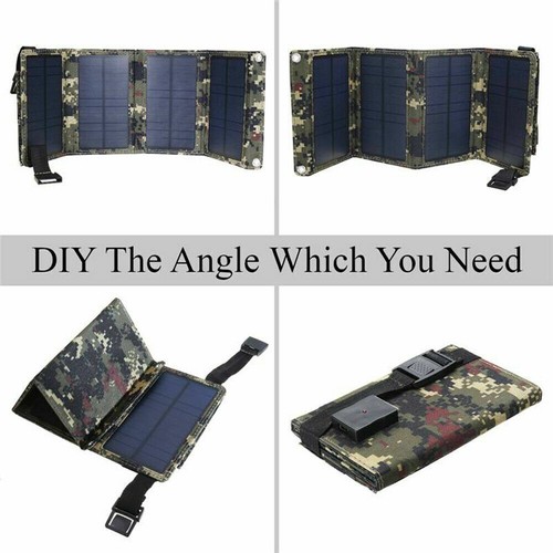 Portable Solar Panel Solar Power Bank Generator USB Camping Charger Foldable US - Picture 9 of 11
