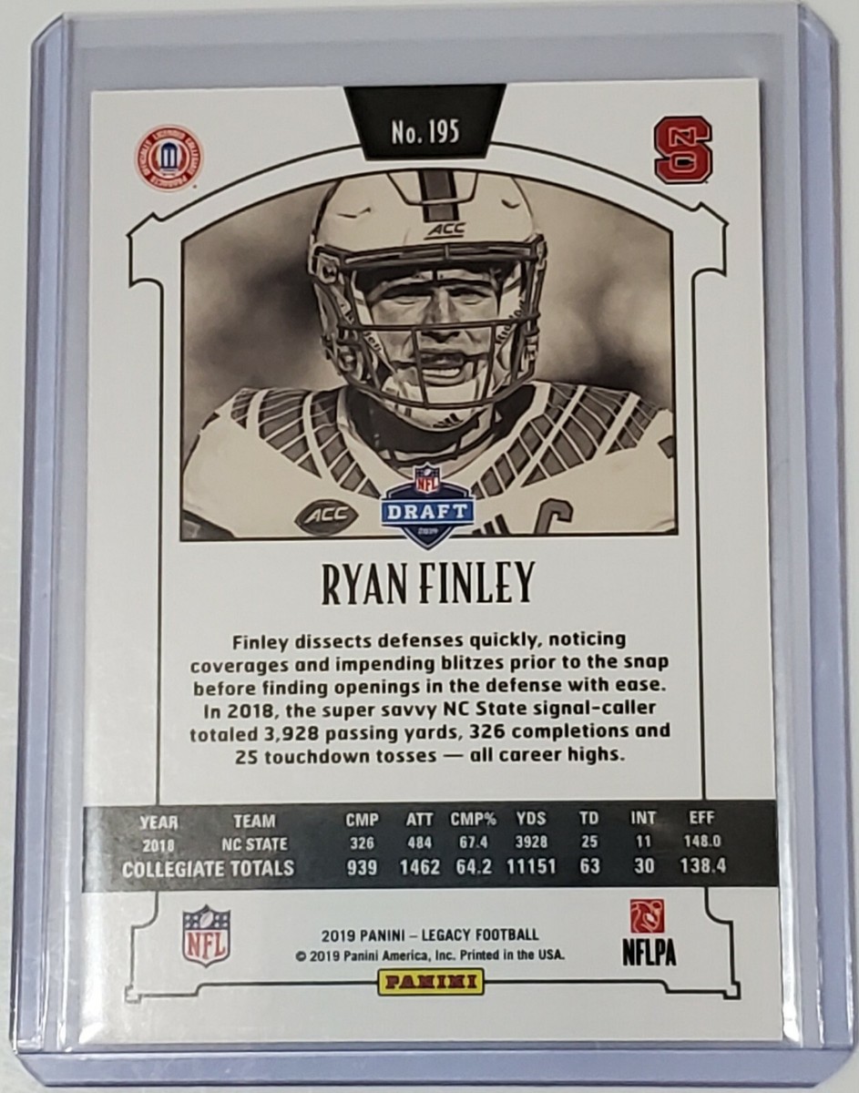 2019 Legacy (Orange) Ryan Finley Rookie SP #'d 194/199 | eBay
