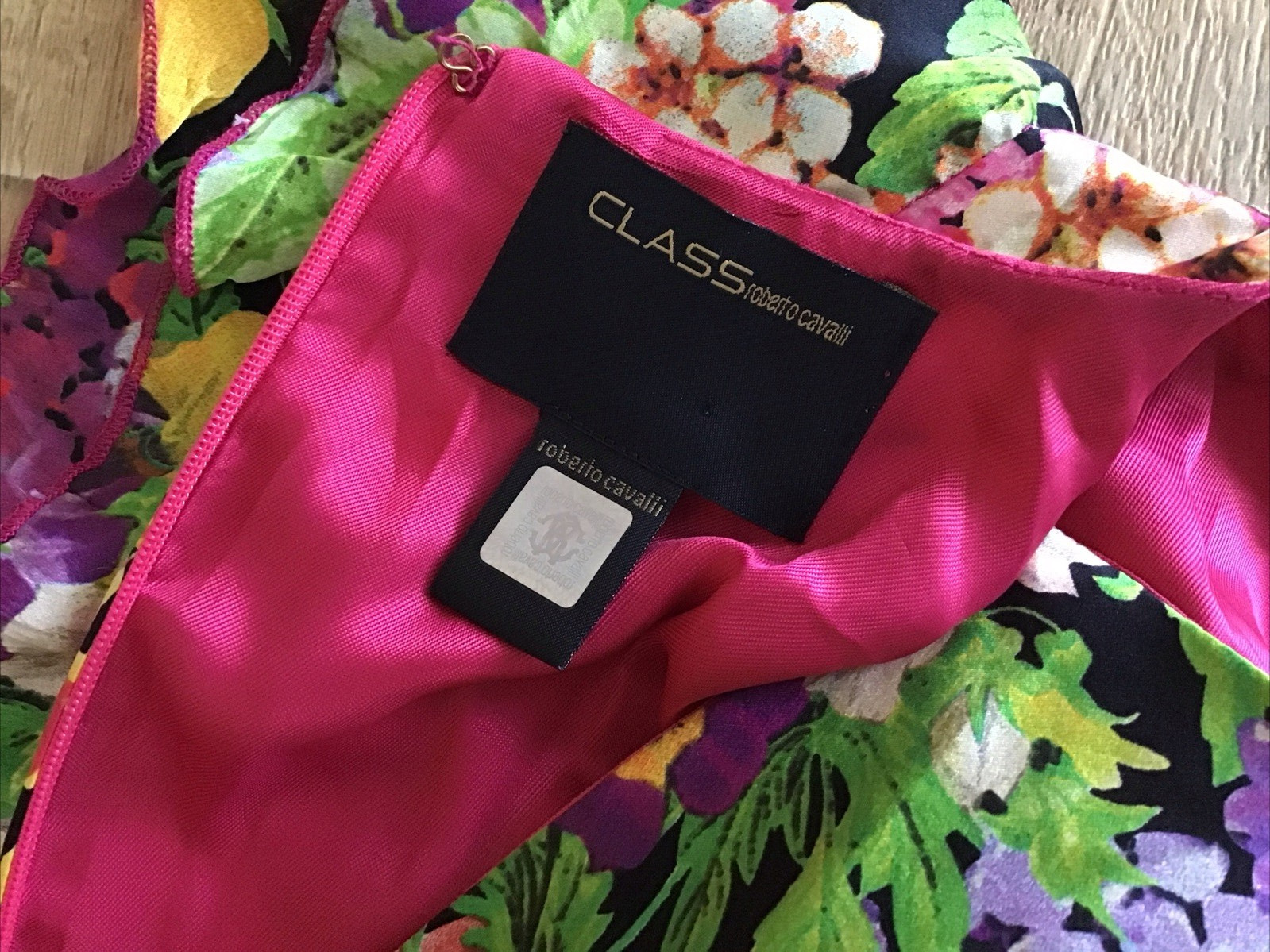 CLASS ROBERTO CAVALLI Authentic Stretch Silk Ruff… - image 7