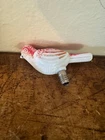 VINTAGE 1930'S MILK GLASS RED BIRD CHRISTMAS LIGHT BULB - WORKS!