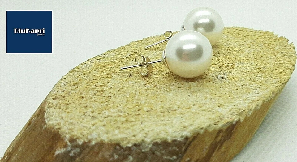 Orecchini Donna Argento 925 con Perle da 12 mm - Immagine 3 di 4