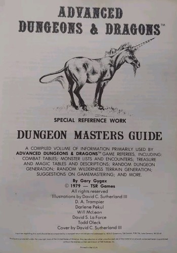 Dungeons and Dragons Dungeon Master's Guide First Print - Very Rough - Picture 3 of 10