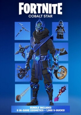 Fortnite - Cobalt Star Bundle Code - 8 Cosmetics + 1000 V-Bucks (USA/CANADA/EUR)