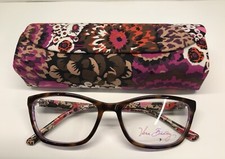 Vera Bradley Larissa Eyeglass Frame RSW Rosewood 54mm Authentic w/Case