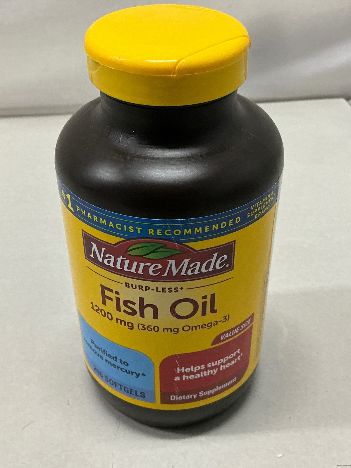Nature Made Omega-3 Fish Oil 1200mg Softgels for Heart Health