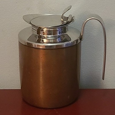 Mid Century Sambonet Copper / Stainless Insulated Pitcher / Creamer - Italy 1963