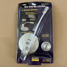 Labtec AM-242 Desk Boom Mic w/ Base, N-DAT Microphone New, Corded, Voice Access