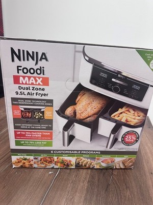 SharkNinja Foodi MAX Dual Zone AF400EUWH Doppelte Heißluftfritteuse 9.5 Liter