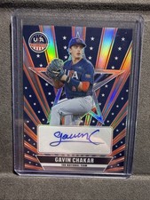 GAVIN CHAKAR 2026 Panini Stars & Stripes Prizm 15U PRIZM AUTO No.NTS-GS Mint