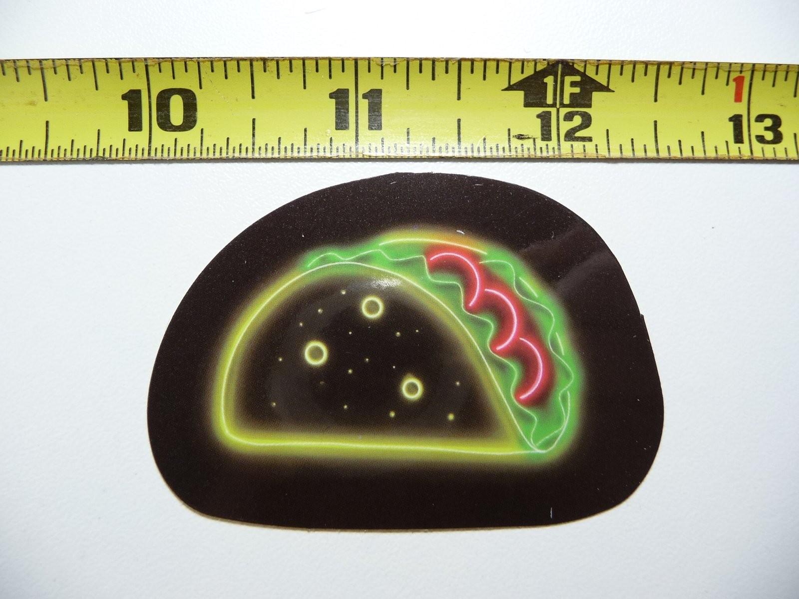Vibrant Space Taco Neon Sticker Fun Decal Party Decor