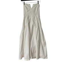 Urban Outfitters White Strapless cotton stretch dress size M midi