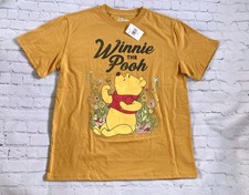 Disney Winnie The Pooh Mustard Flower Graphic Tee Shirt Top Medium Short Sleeve