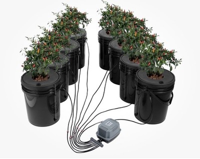 VEVOR Hydroponics Deep Water Culture DWC Hydroponic System 5 Gallon 8 Buckets