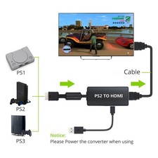 PS2 to HDMI Converter Video Adapter HD for PlayStation 1/2/3 1080P HDTV Monitor