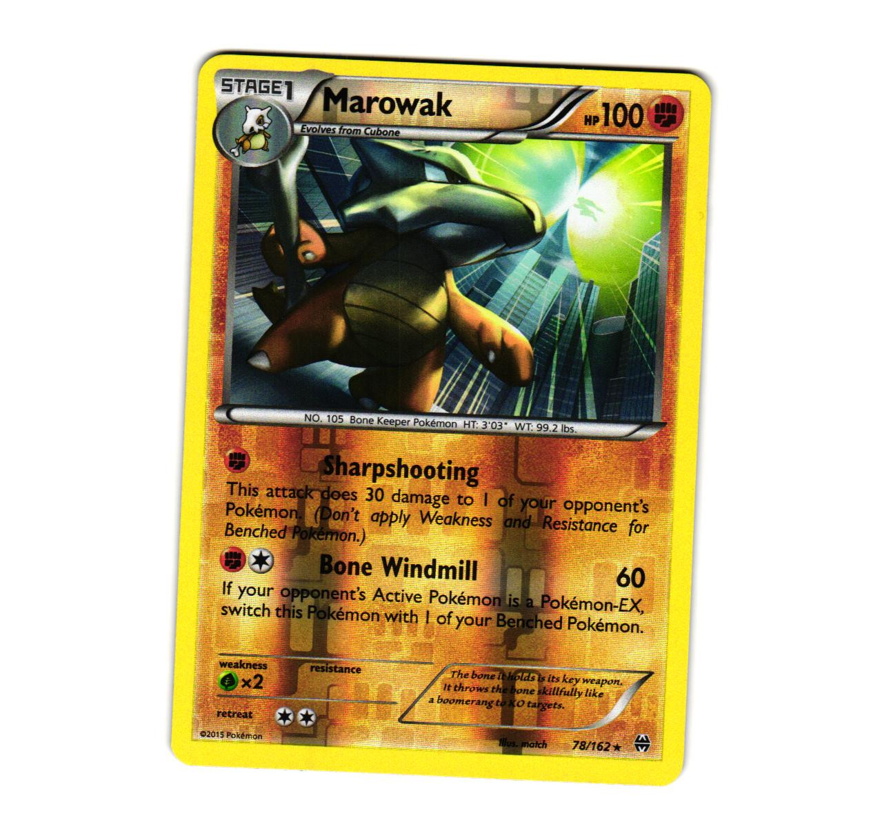 Pokemon Marowak 78/162 XY - BREAKthrough Reverse Holo NM
