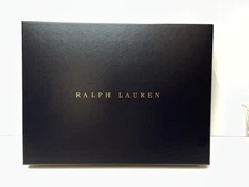 Ralph Lauren Dark Blue Medium Gift Box + logo tissue w/Gold Seal + Logo Card ⤵️