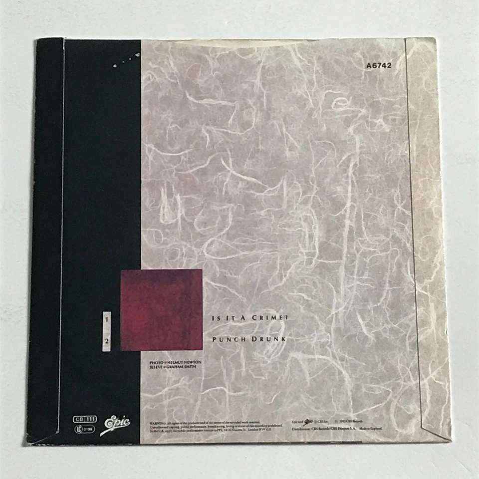 Sade - Is It A Crime? 7" Vinyl Record A1/B2 - A 6742 VG+/VG+ - Image 2 of 4