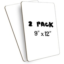 Dry Erase White Boards 9x12 Inch 2 Pack Double Sided Lapboards with 2 Markers