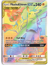 Pikachu & Zekrom GX 184/181 Rainbow Rare Team Up Pokemon MP on eBay