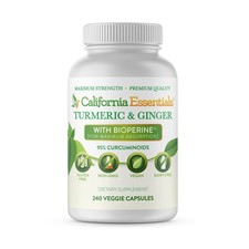 GINGER TURMERIC CURCUMIN BIOPERINE VEGGIE CAPSULE-USA PRODUCT-FREE SHIP