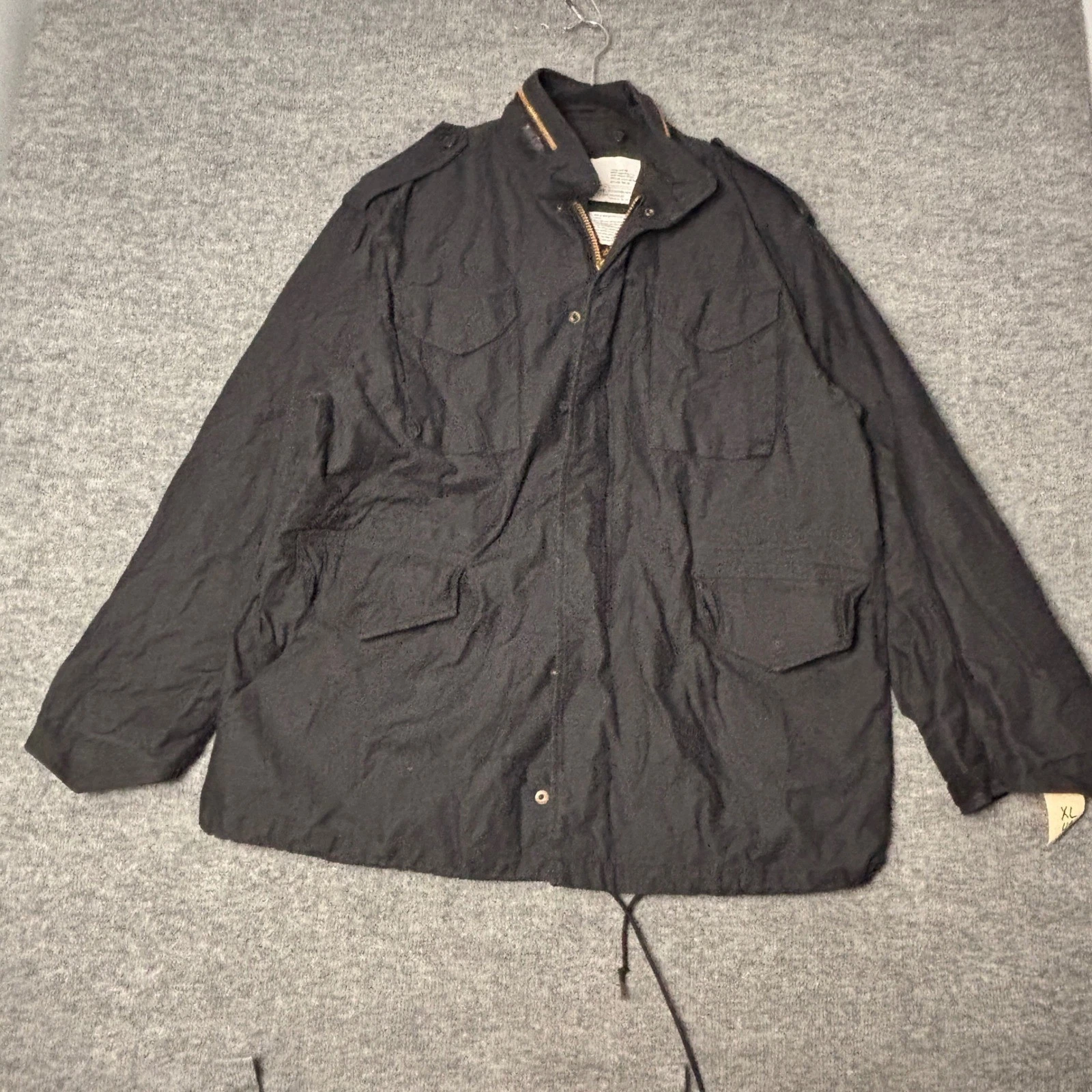 Alpha Industries M-65 Field Jacket Mens XL Regular Black Military Utility Coat