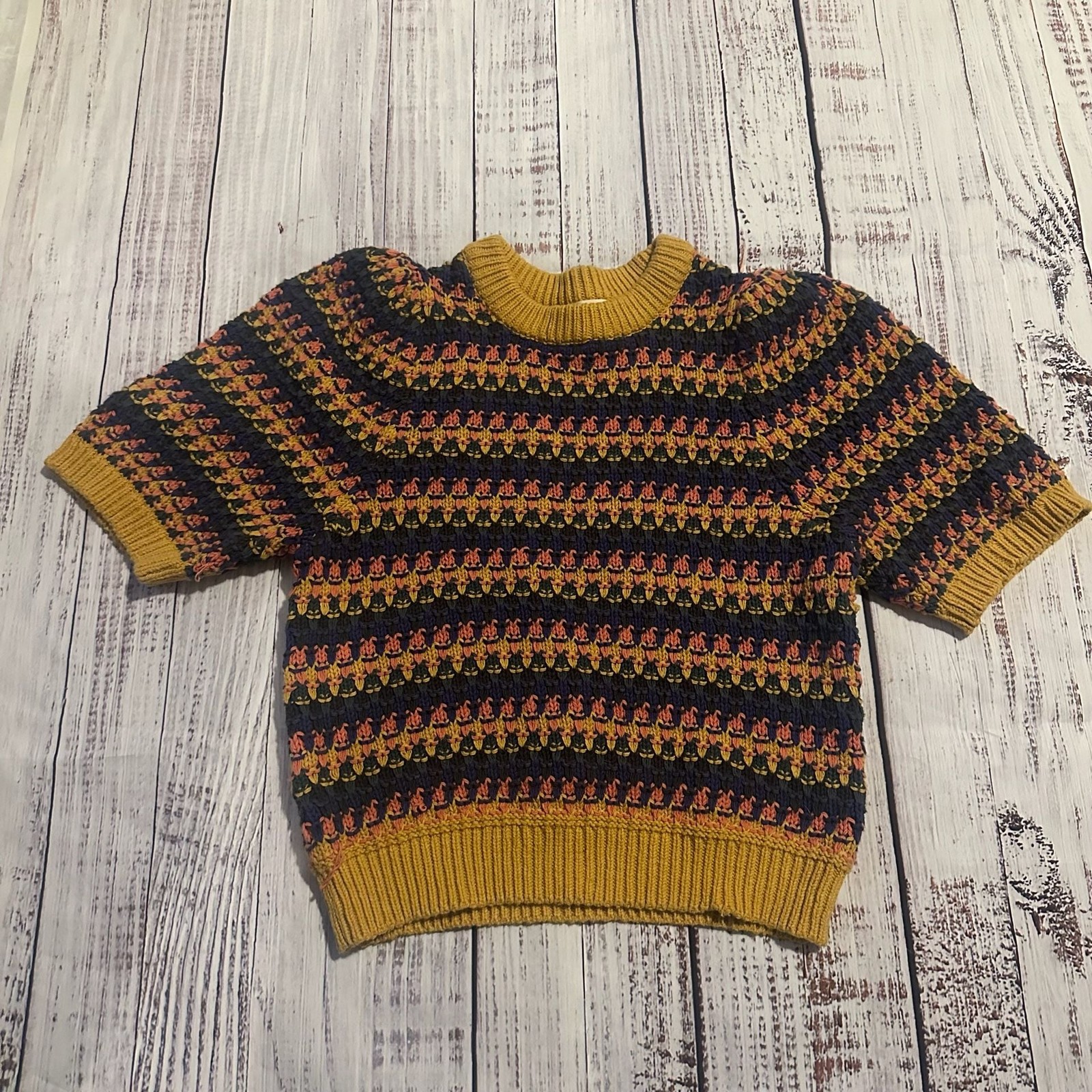 Universal Thread Multi-Striped Textured Short Sle… - image 4