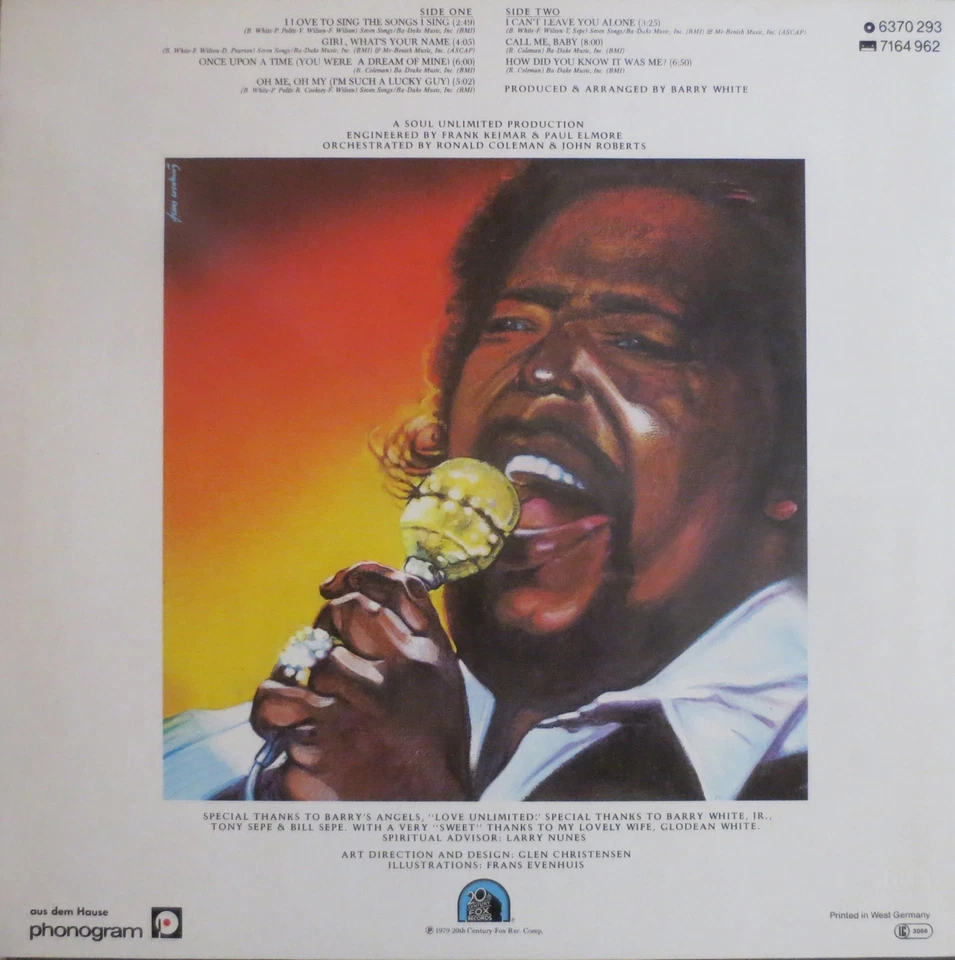 unverkäufliche Musterplatte Intershop Barry White I love to sing the songs i - Bild 4 von 4
