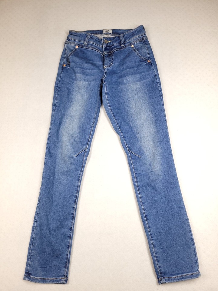 Just Jeans Zip Fly Boyfriend Mid Rise Denim Size 6 Cotton Blend Blue Womens