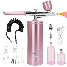 Airbrush Kit with Compressor, Auto Handheld Airbrush Gun with 0.3mm Tip, Rech...