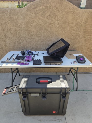 CueScript Teleprompter w/ monitor, hood, power supply, Extras