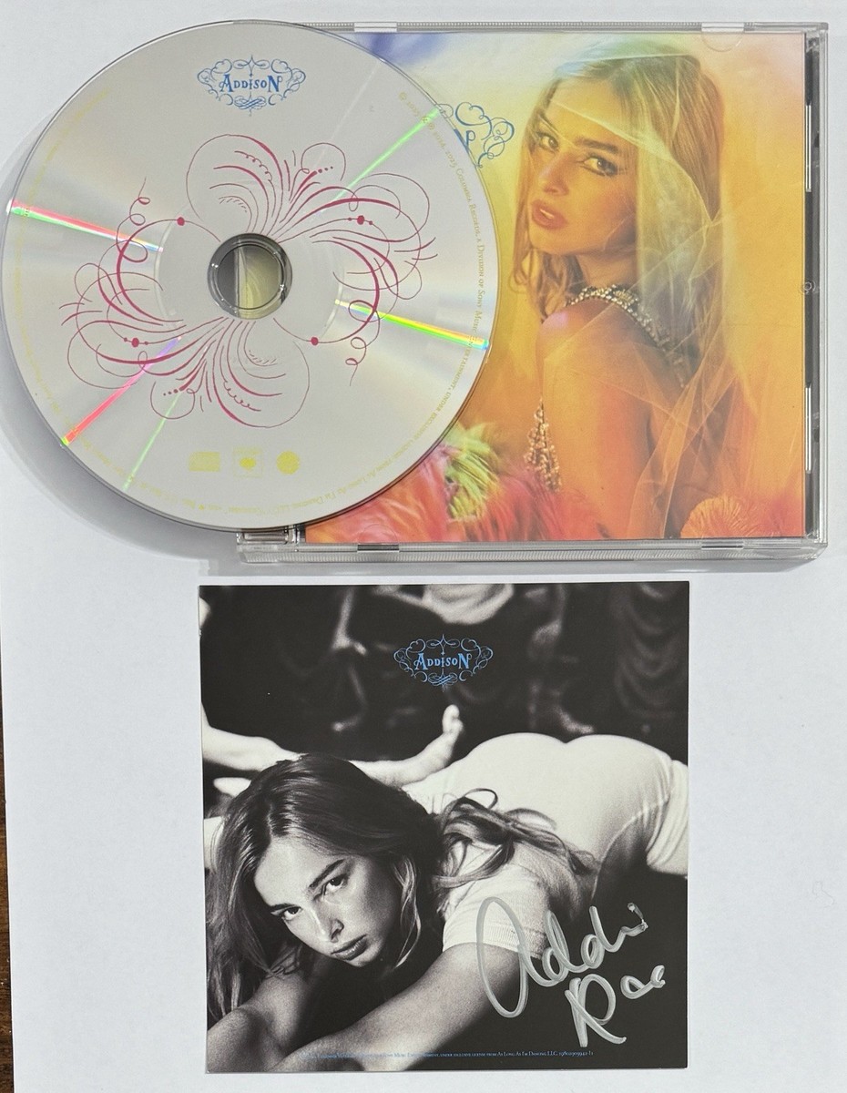 Addison Rae CD 直筆サイン付き ADDISON RAE SIGNED ALBUM ART CARD AUTOGRAPH PHOTOGRAPH PICTURE