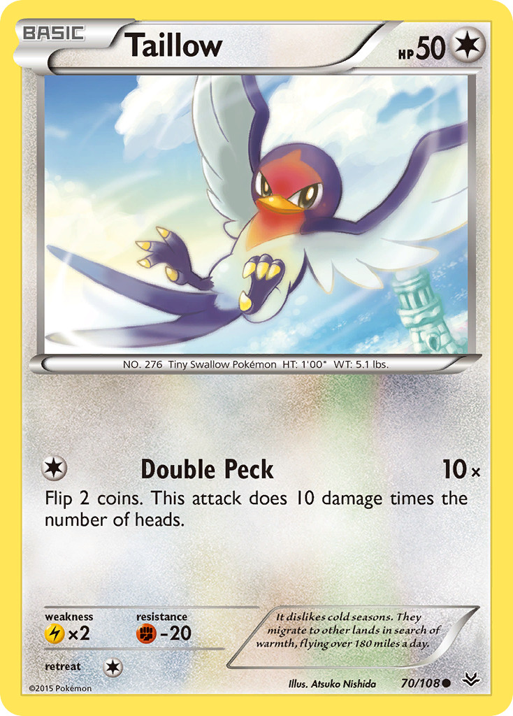 Taillow 70/108 C Roaring Skies Pokemon NM/M